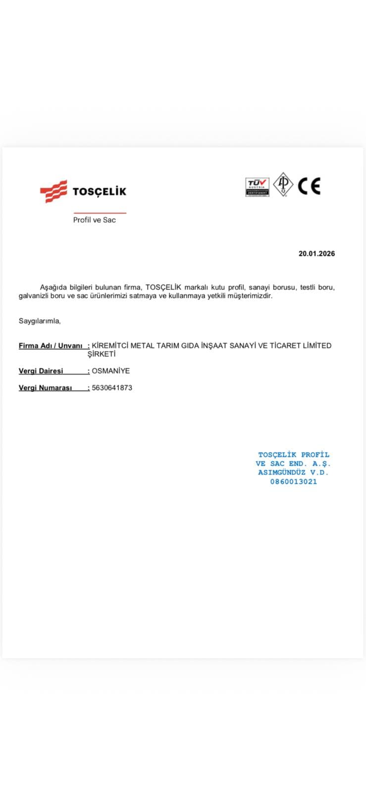 Certificate